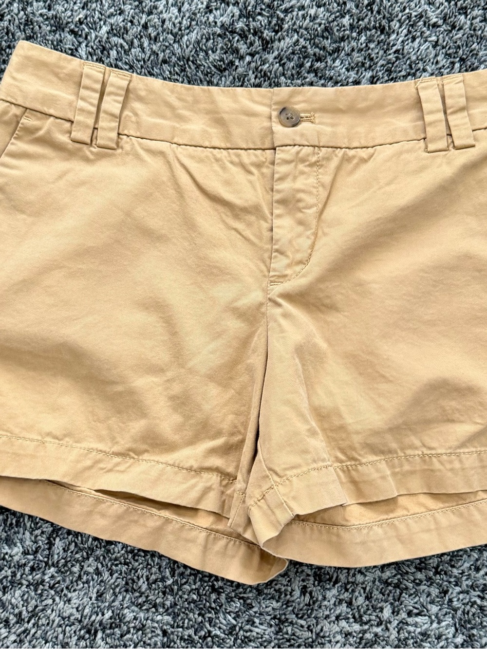 LOFT Tan Cotton Bermuda Shorts